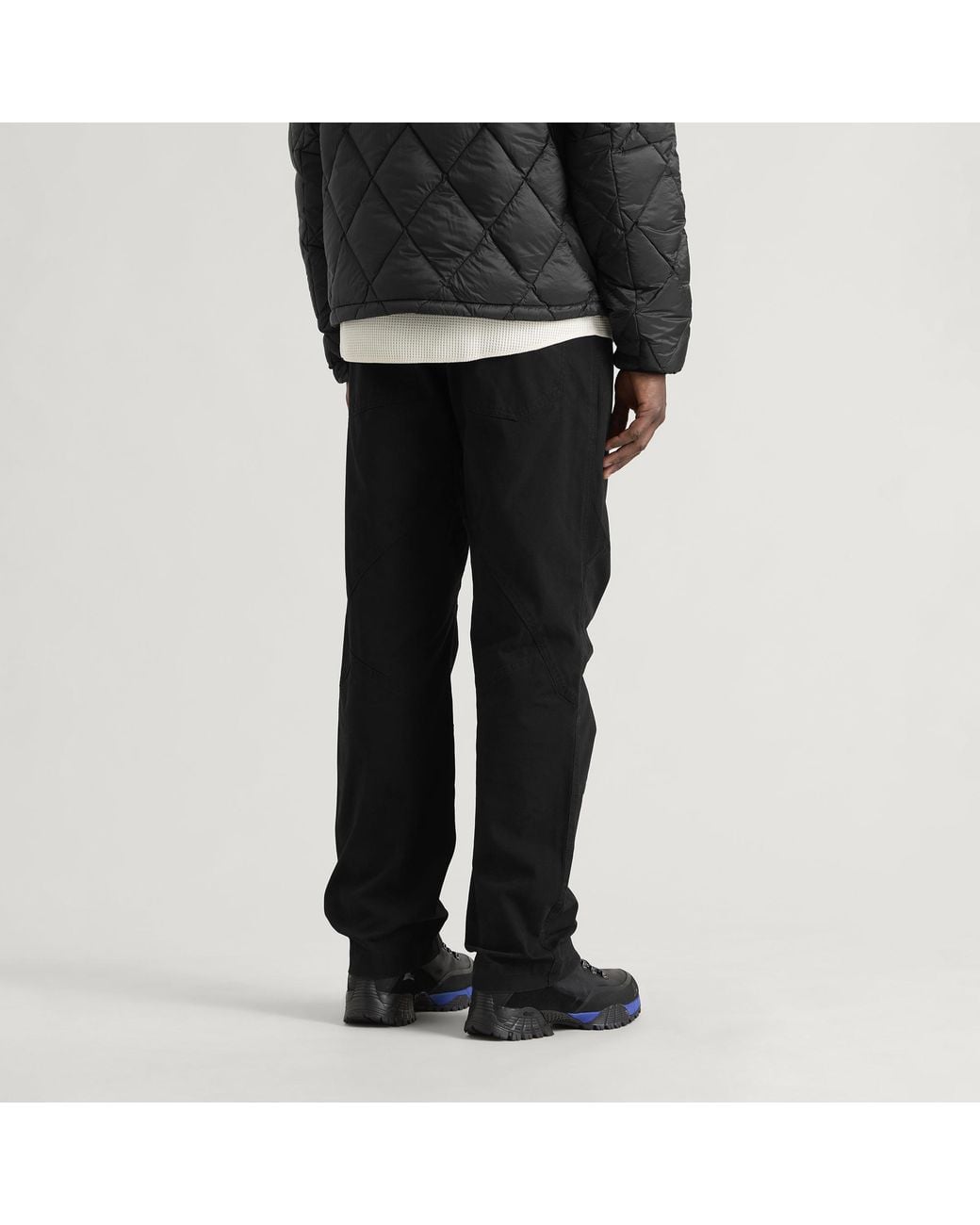 Roa Black Crimp Shaped Cotton Pants for men