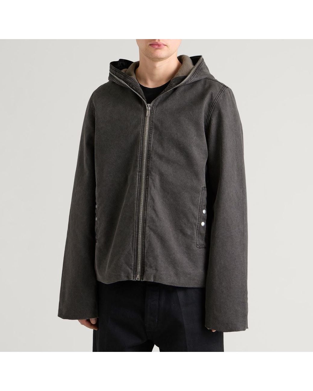 Rick Owens Gray Gimp Zipfront Jacket for men