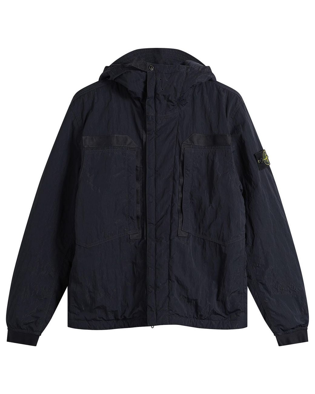 Stone Island Blue Warp Rib Nylon-Tc Hooded Jacket for men
