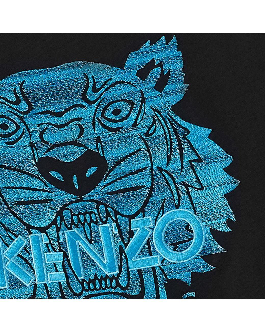 KENZO Neon Tiger Embroidered Skate T-shirt in Black for Men | Lyst