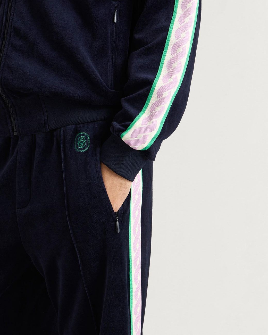 Drole de Monsieur Blue Velvet Track Pant for men