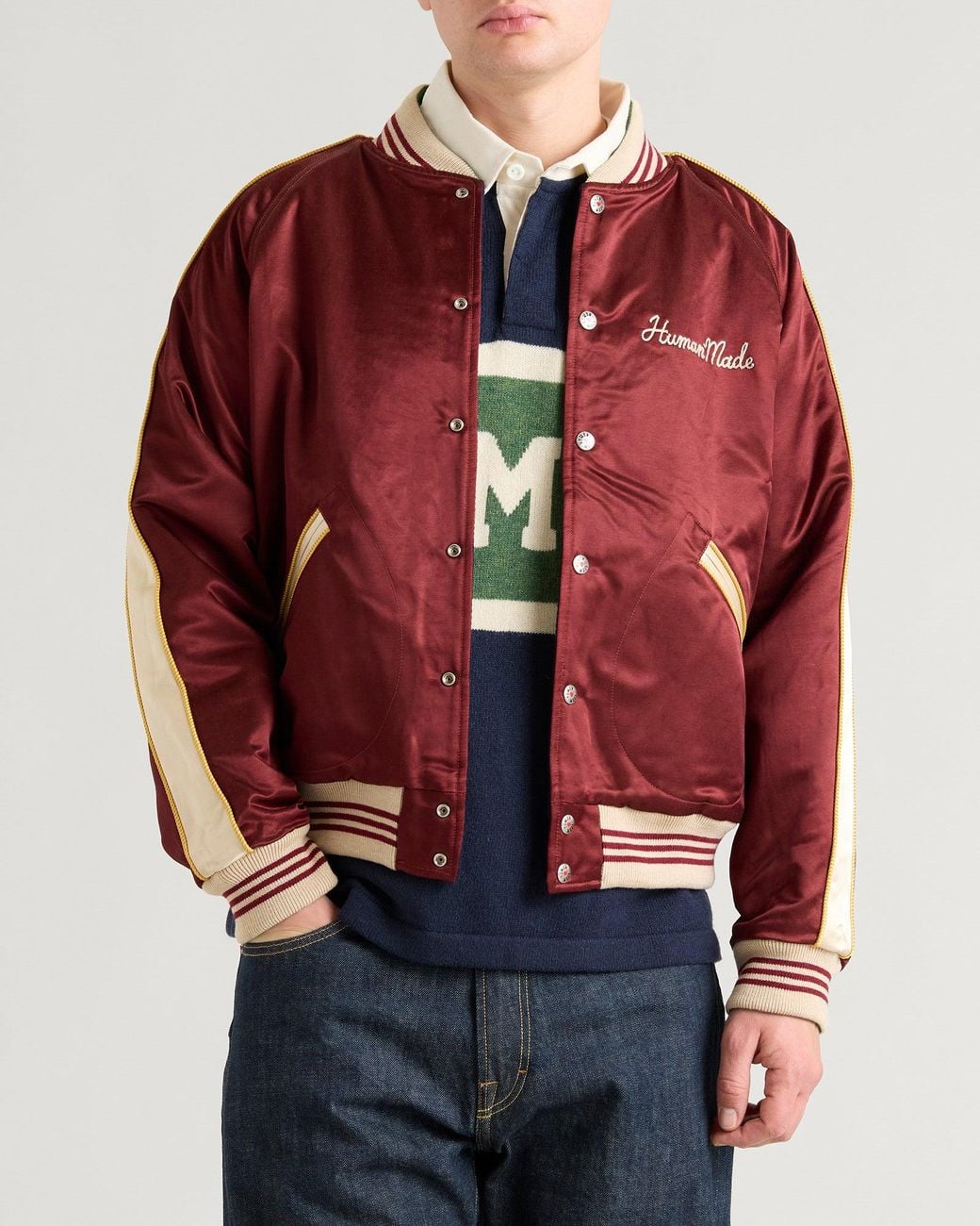 Human Made Blue Reversible Varsity Jacket for men