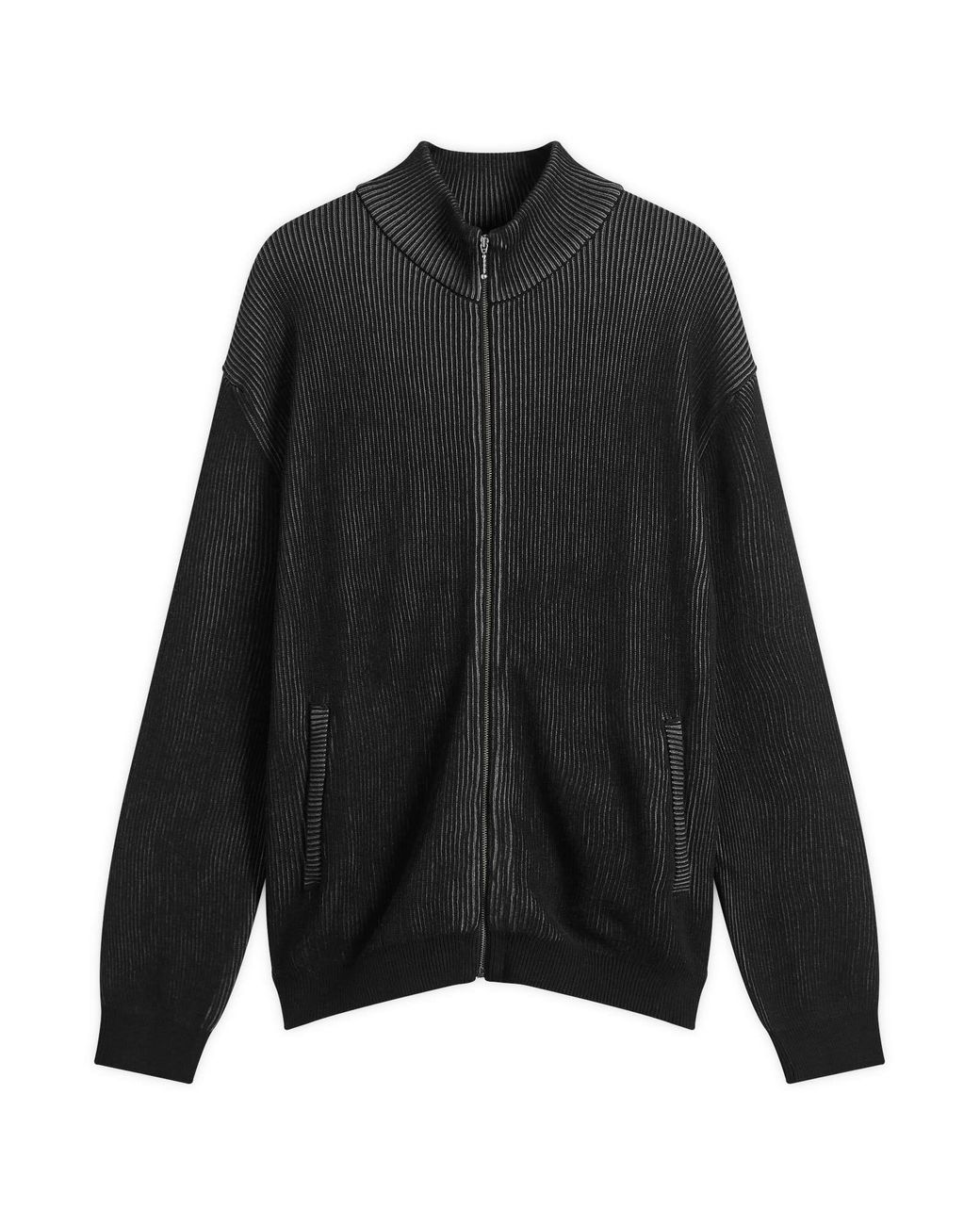 Thisisneverthat Black Full Zip Cardigan for men