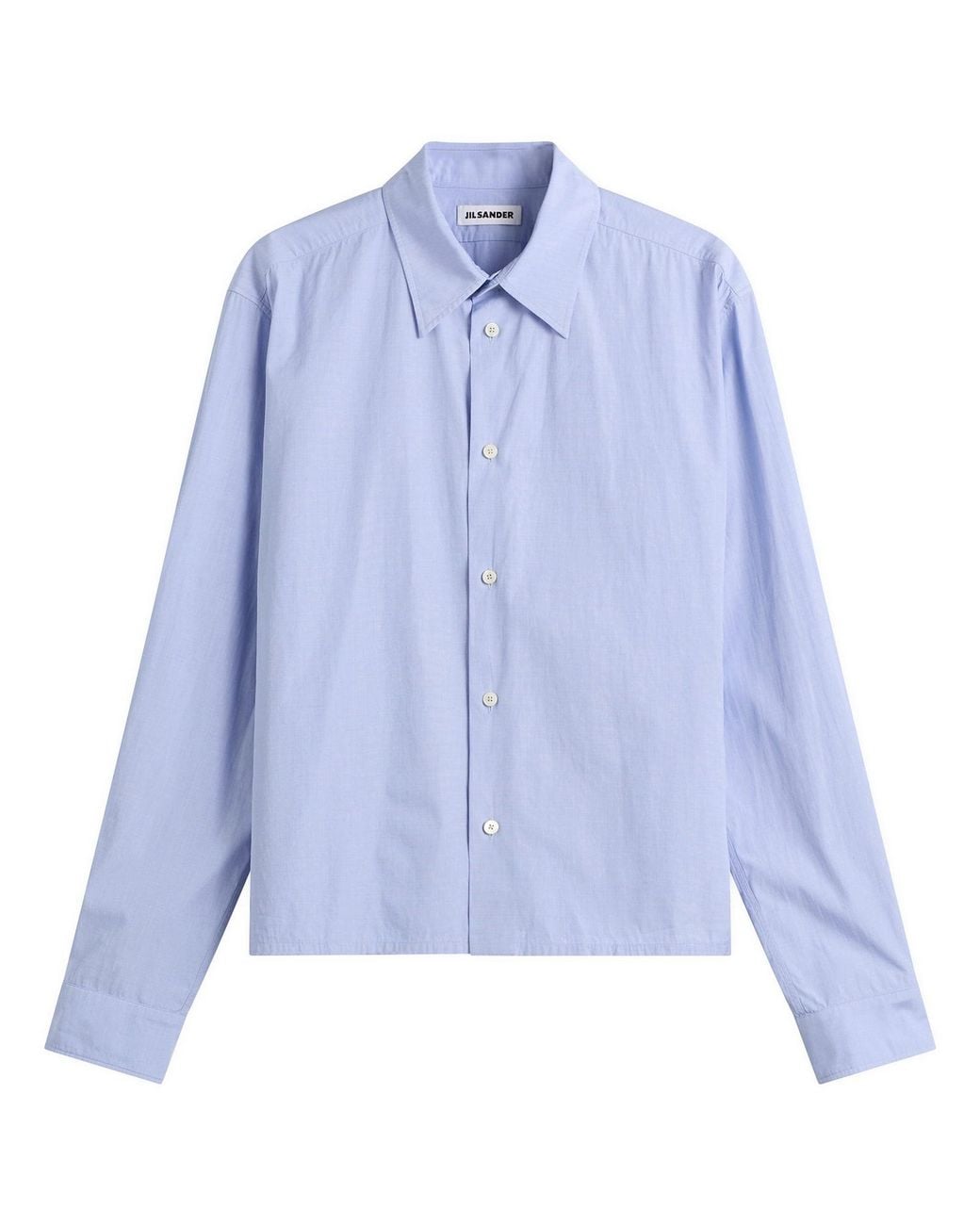 Jil Sander Blue Cropped Long Sleeve Shirt for men