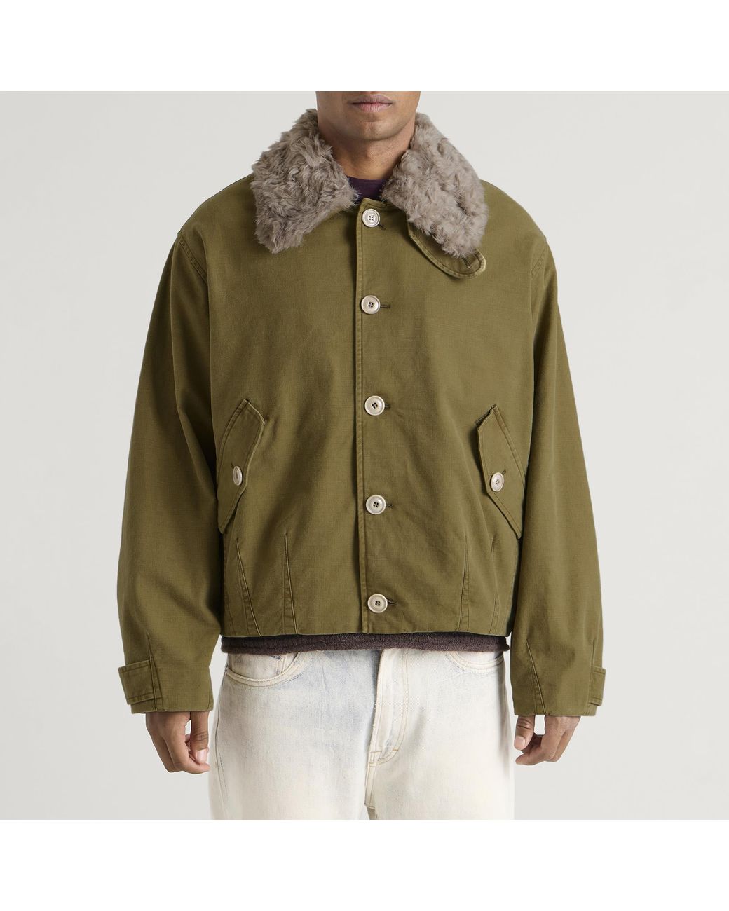 Our Legacy Green Pigment Knife Edge Twill Aerial Jacket for men