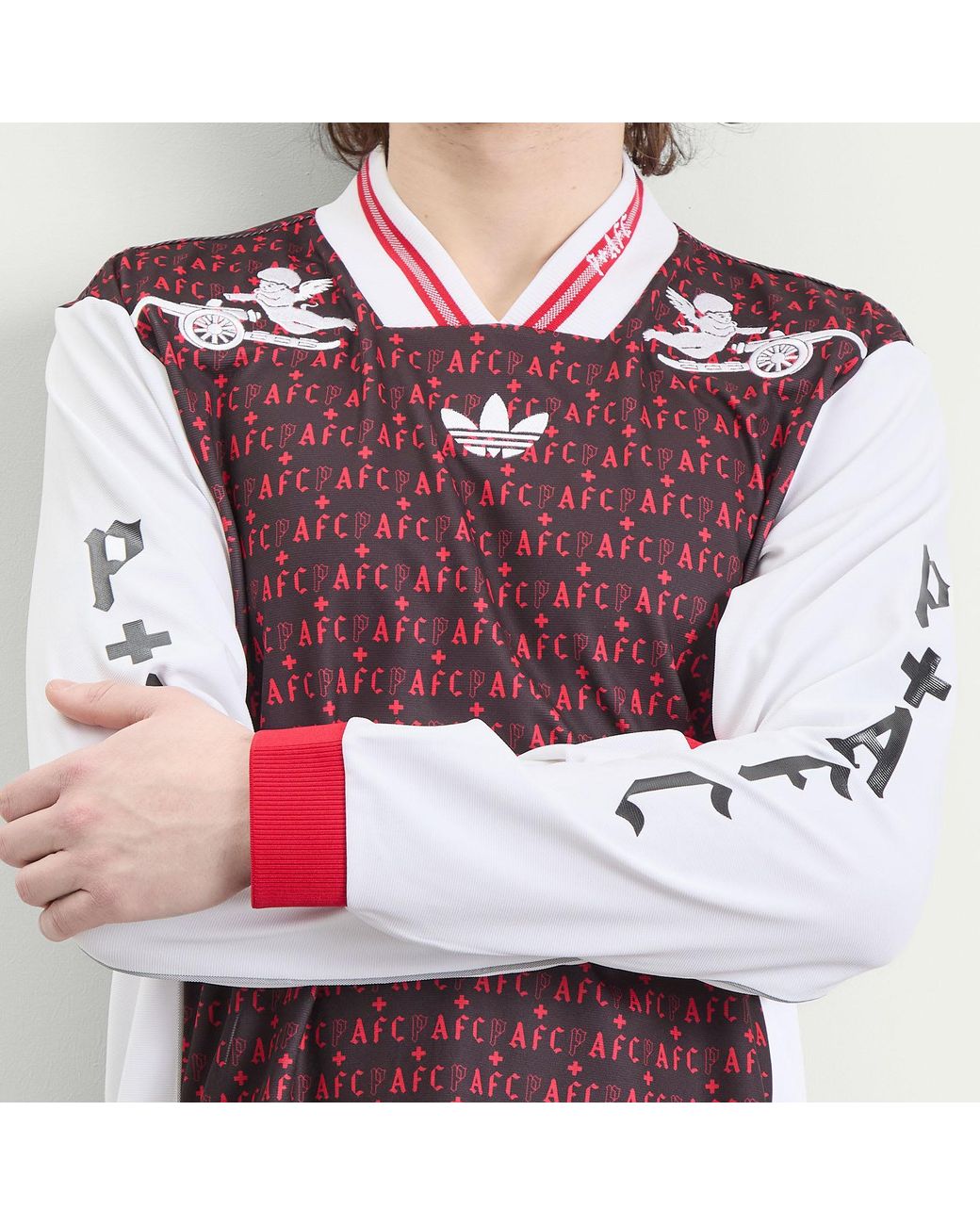 adidas X Places+Faces X Arsenal Fc Lifestyler Jersey Top in Red