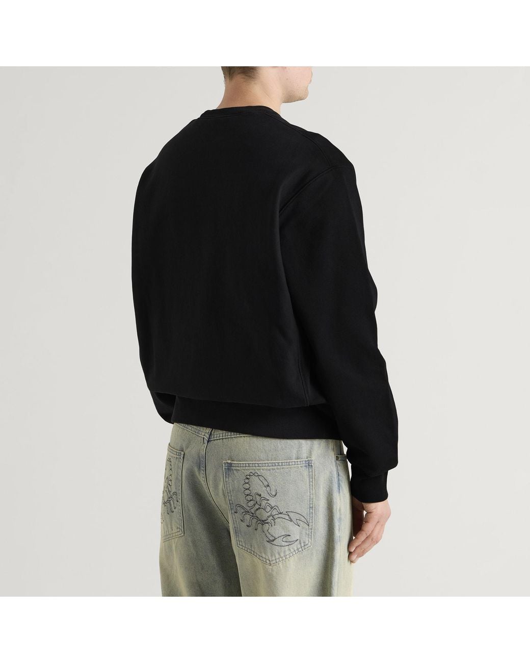 Champion Black Reverse Weave Relaxed Sweatshirt for men
