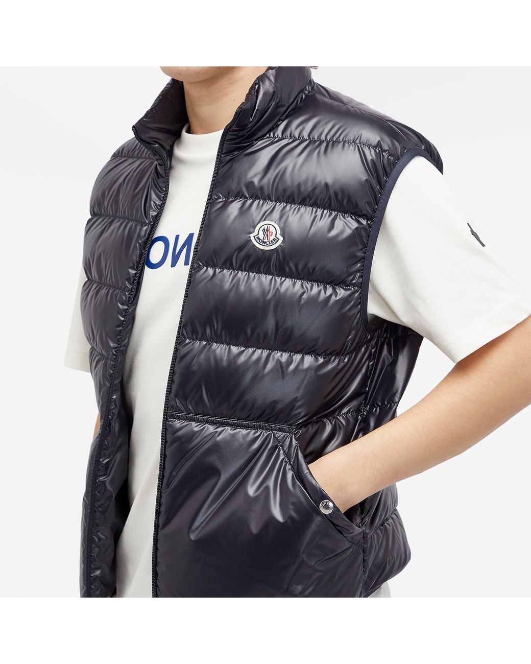 Moncler Men's Aube Down Nylon Zip Vest | Neiman Marcus