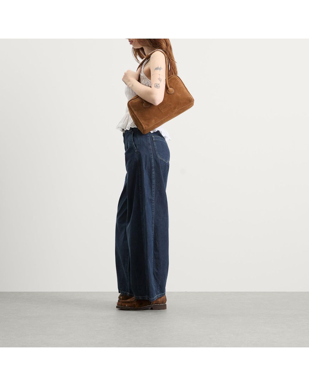 MARGE SHERWOOD Brown Soft Boston Bag