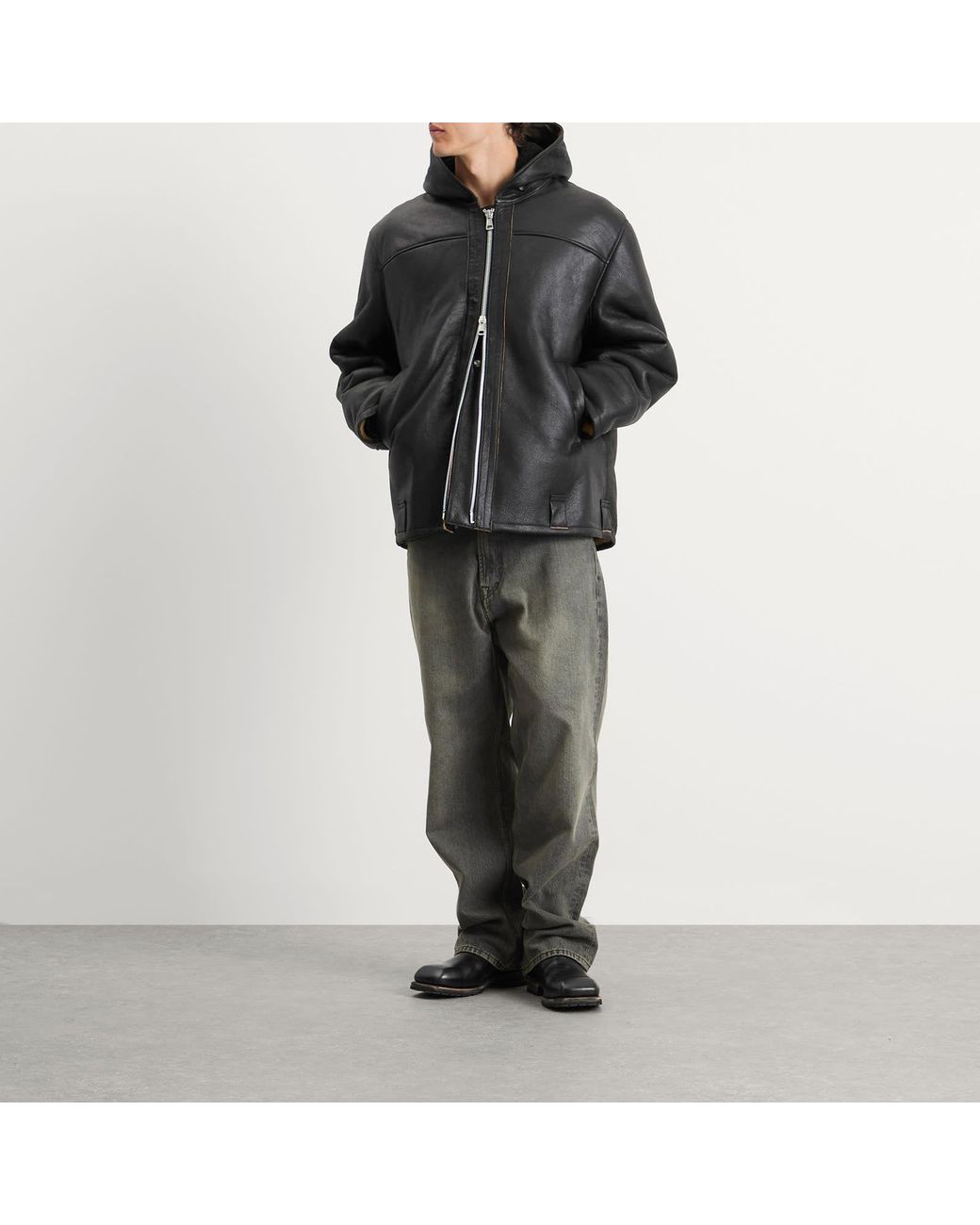 Our Legacy Black Blizzard Shearling Jacket for men