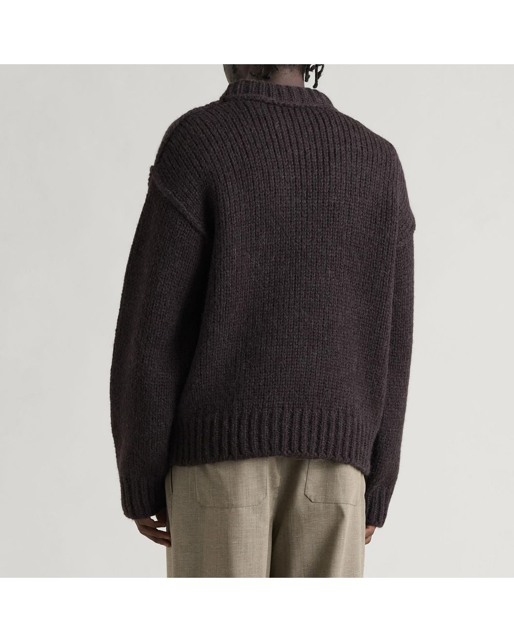 Our Legacy Black Bear Mega Alpaca Wool Mock Roundneck for men