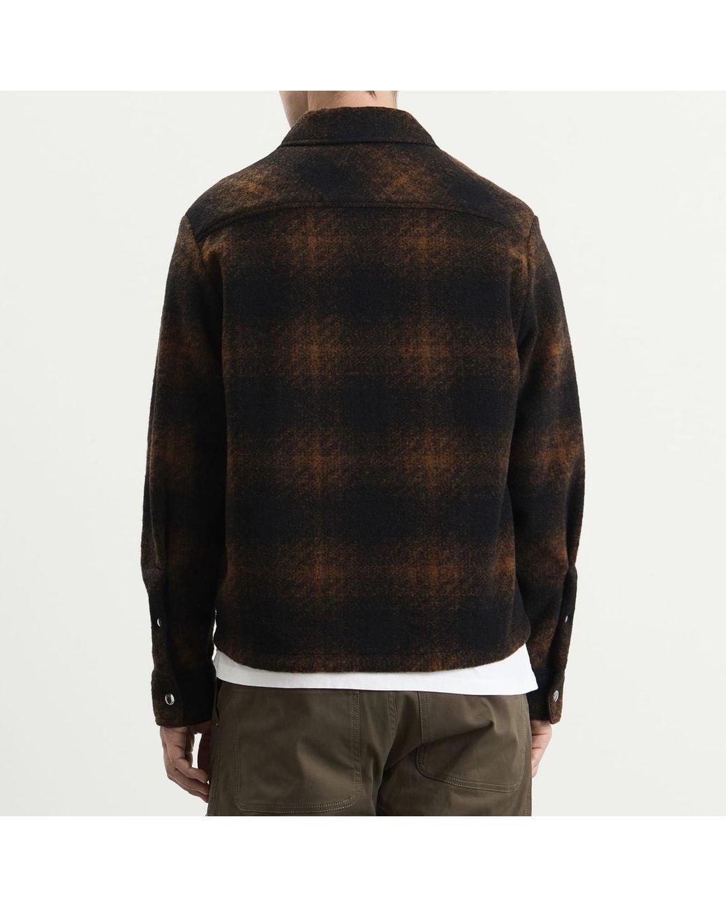 Moncler Black Check Shirt Jacket for men