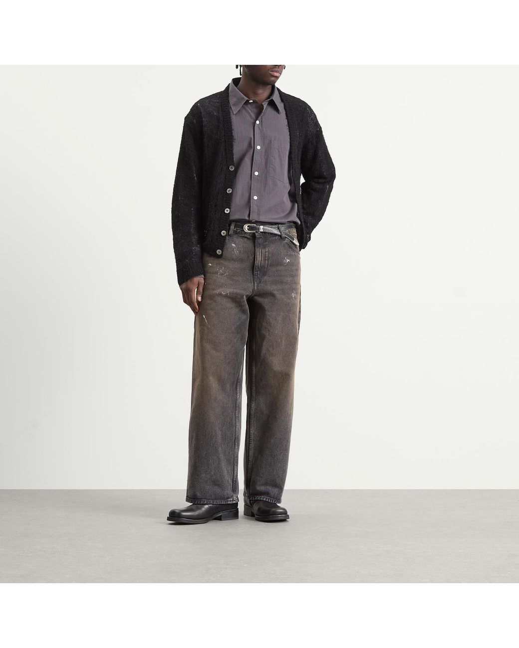 Our Legacy Black Linen Academy Cardigan for men
