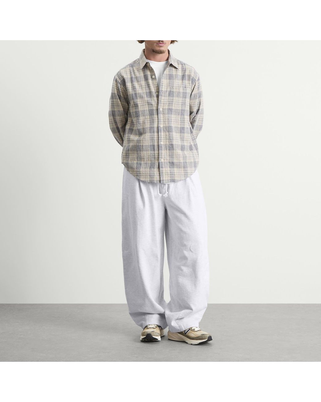 ANGLAN White Steady Sweat Balloon Pants for men