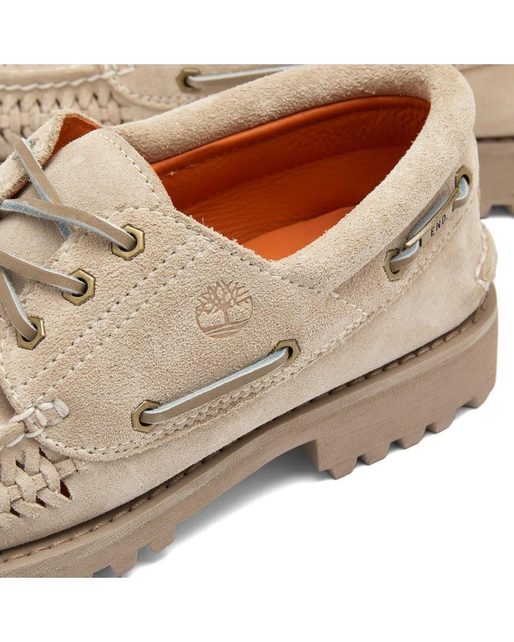Timberland End. X Authentic 3 Eye Boat Shoe in Natural for