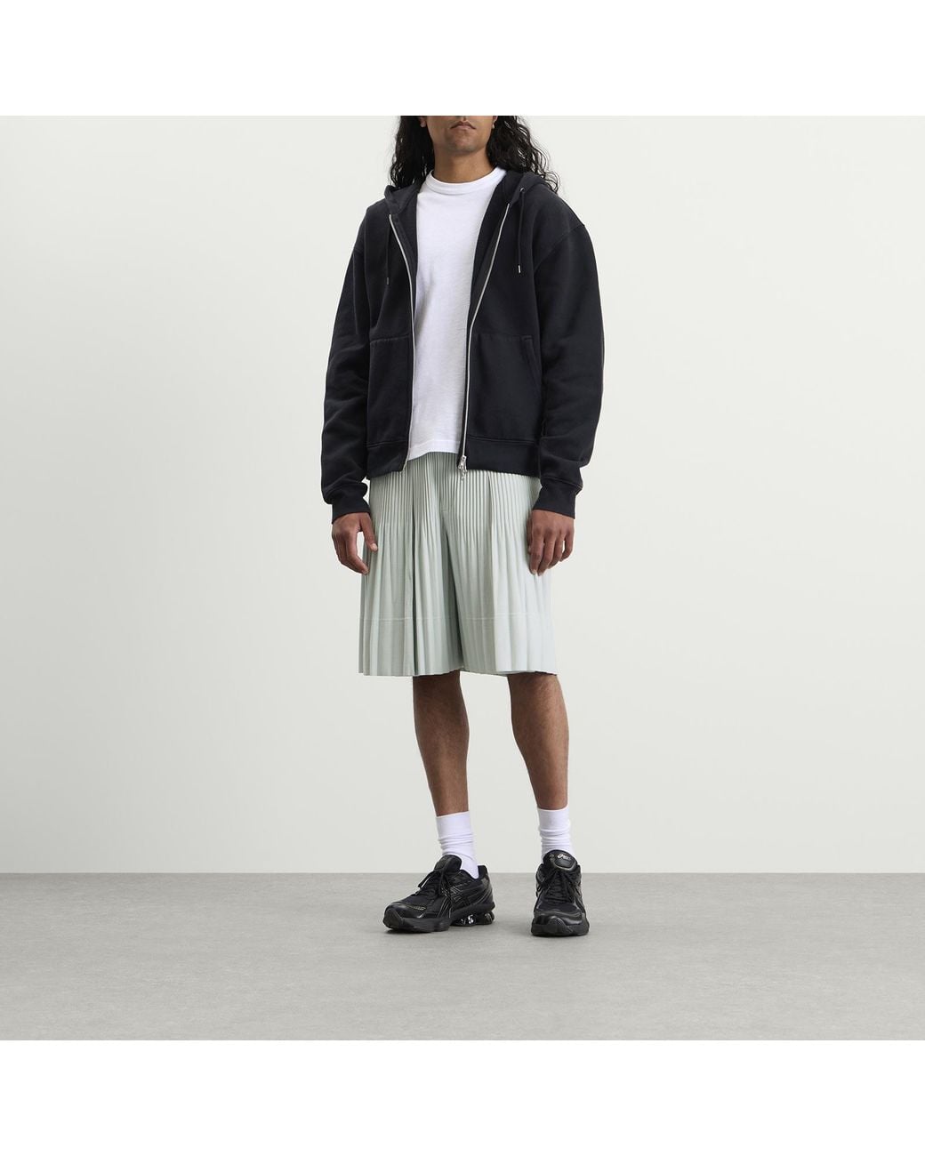 Homme Plissé Issey Miyake Gray Pleat Short for men