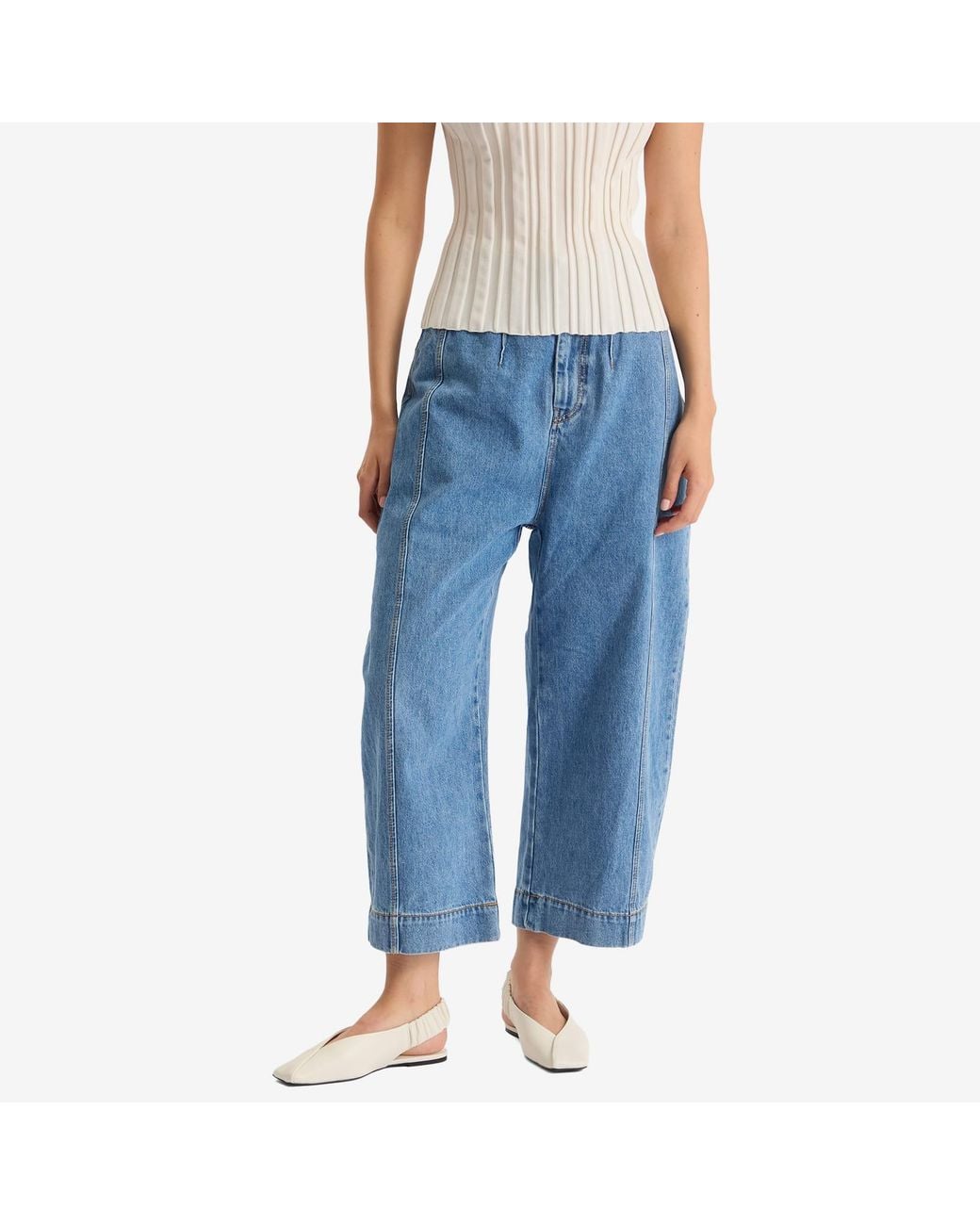 ALÉMAIS Blue Stephi Cocoon Leg Denim Jeans