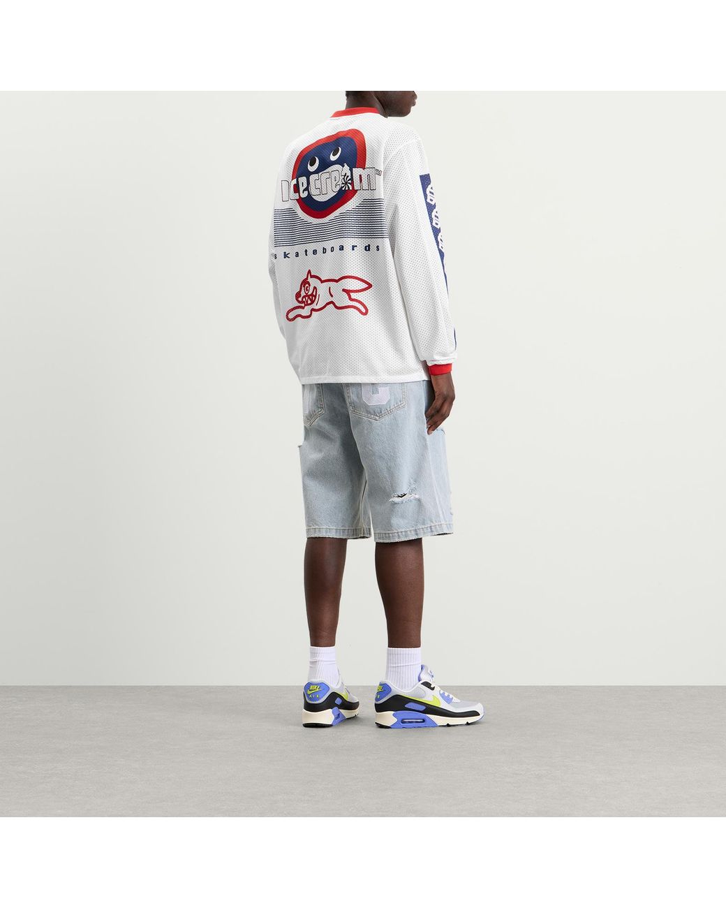 ICECREAM White Moto Ls Mesh Shirt for men