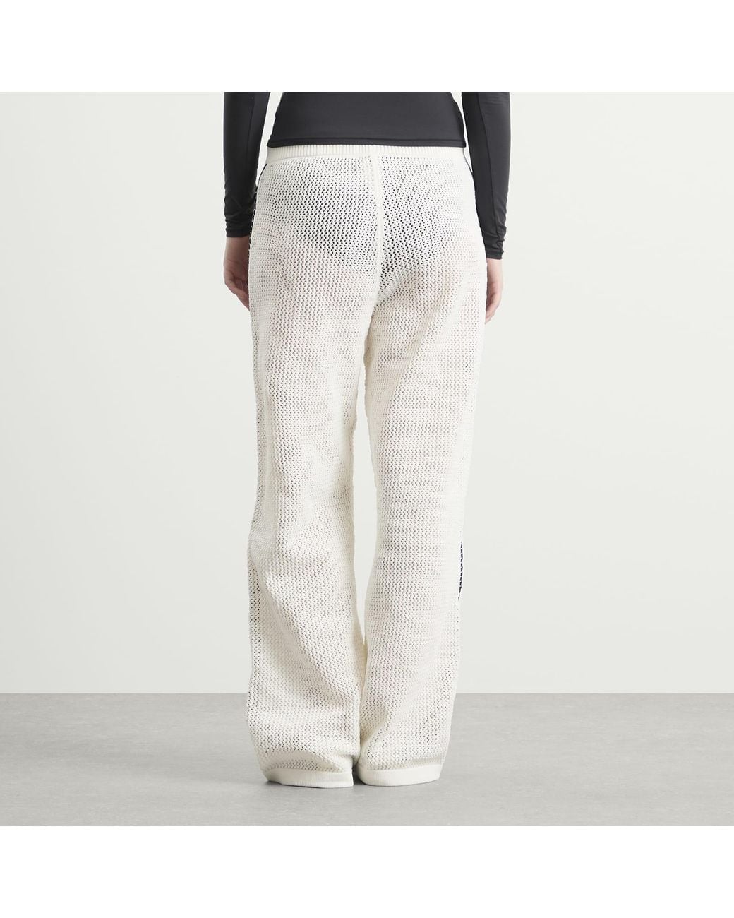 Adidas White Crochet Track Pants