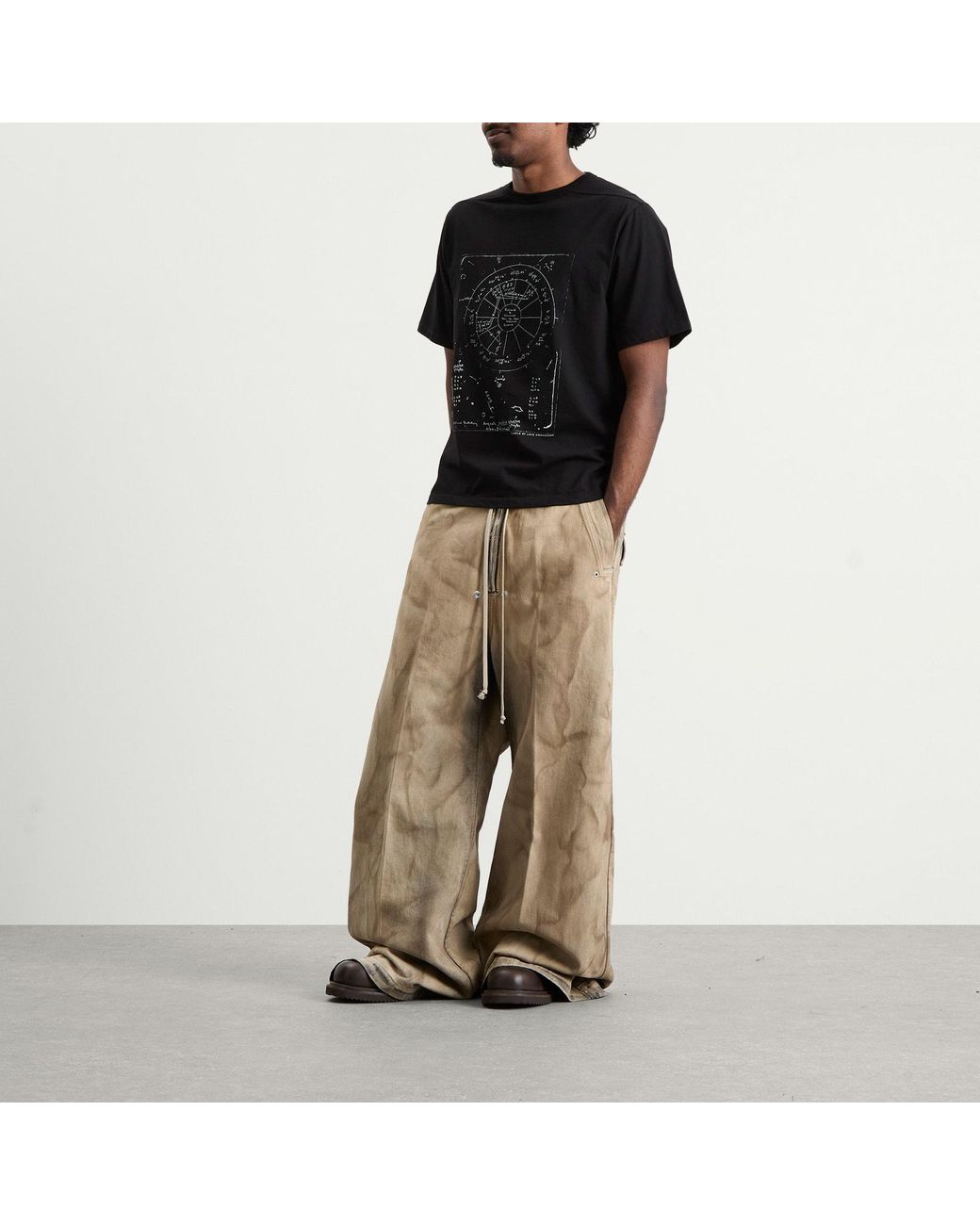 Rick Owens Natural Wide Bela Denim Pants for men