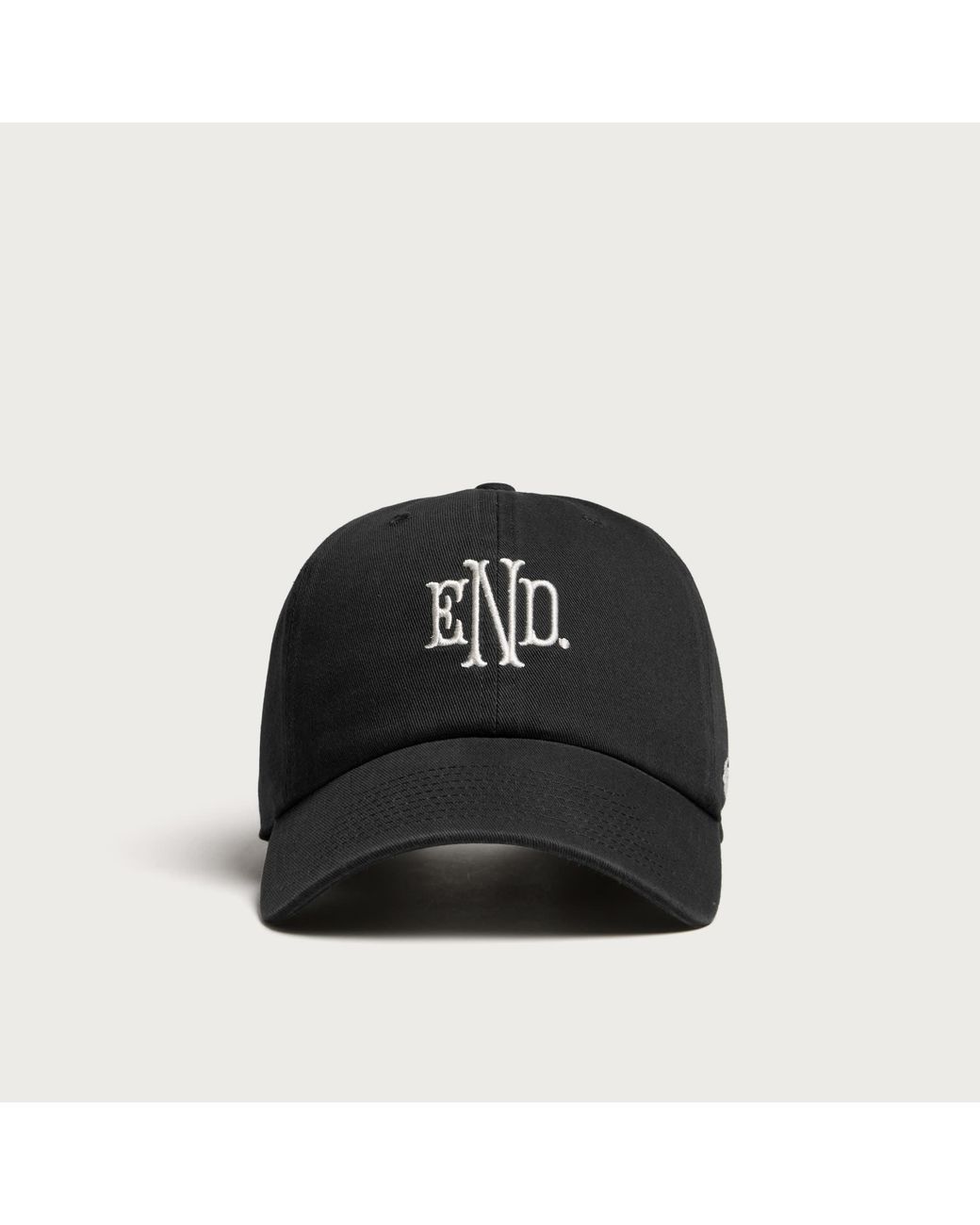 END. Black Monogram Clean Up Cap