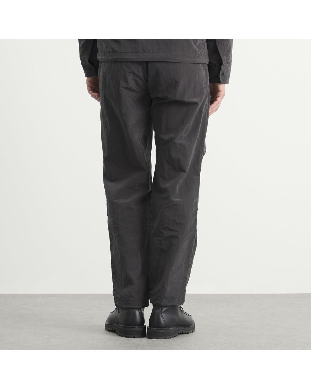 RANRA Gray Wilder Shiny Nylon Cargo Pants for men