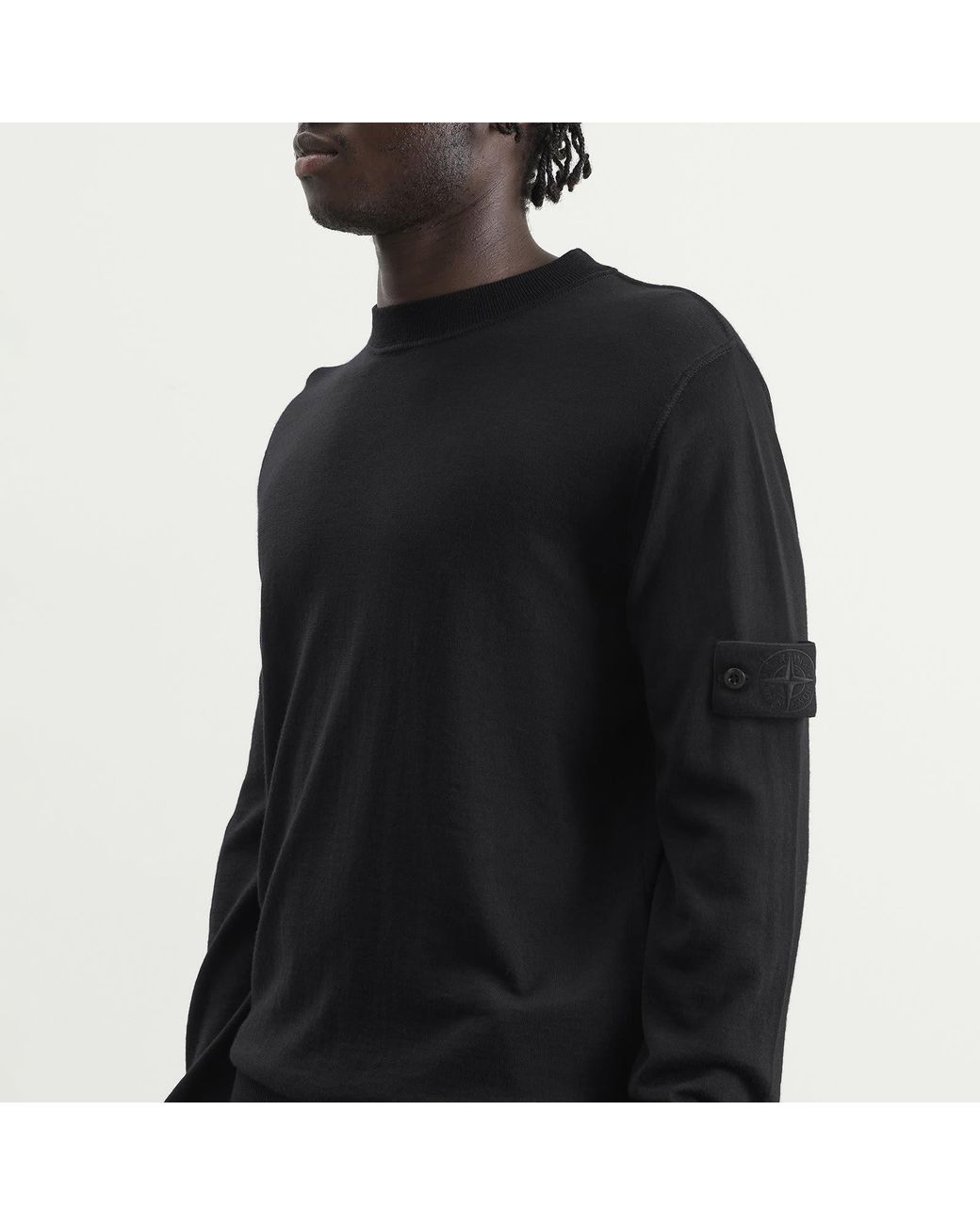 Stone Island Black Ghost Light Pure Wool Jumper for men