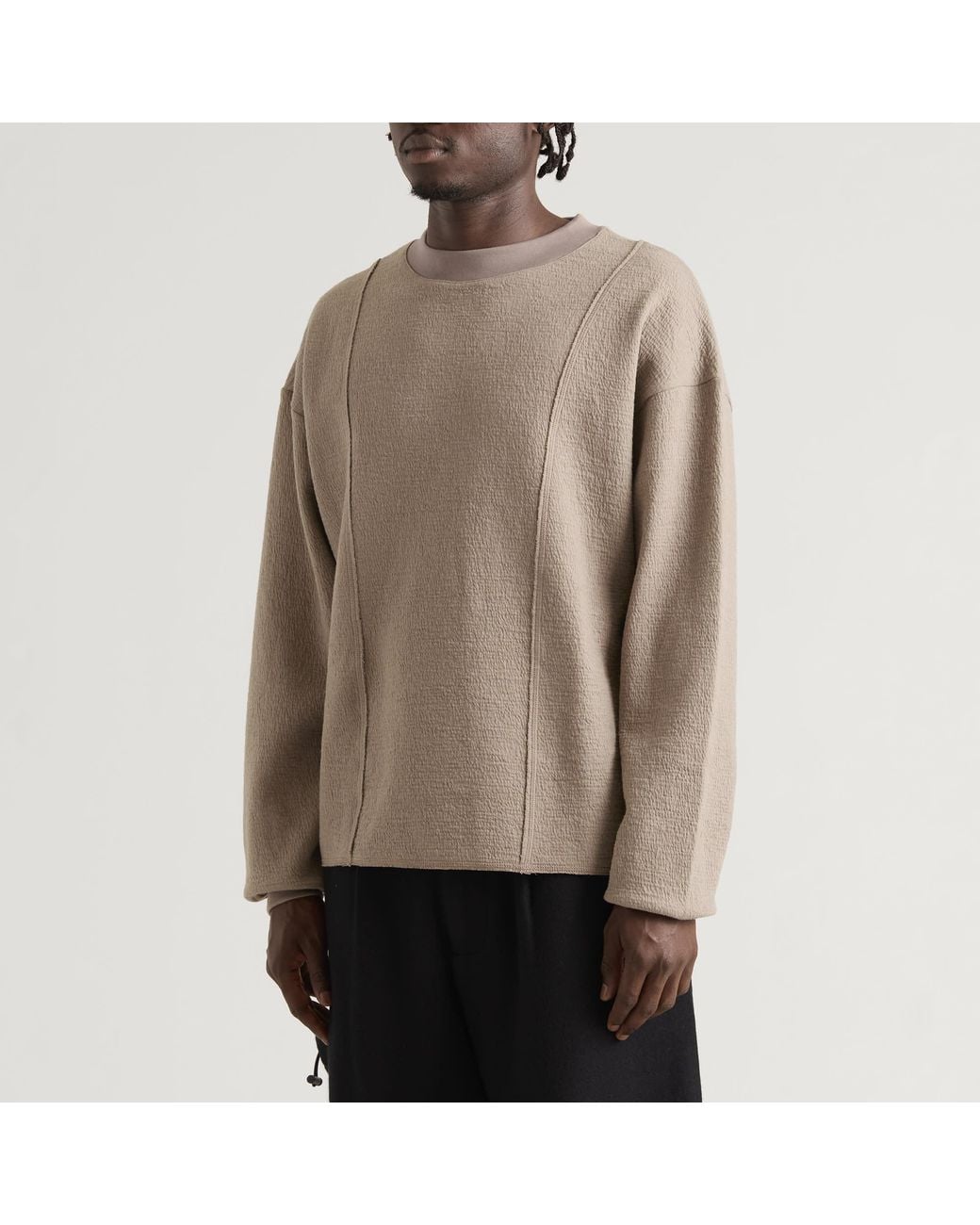Ganter Natural Raw Edge Crewneck Sweatshirt for men
