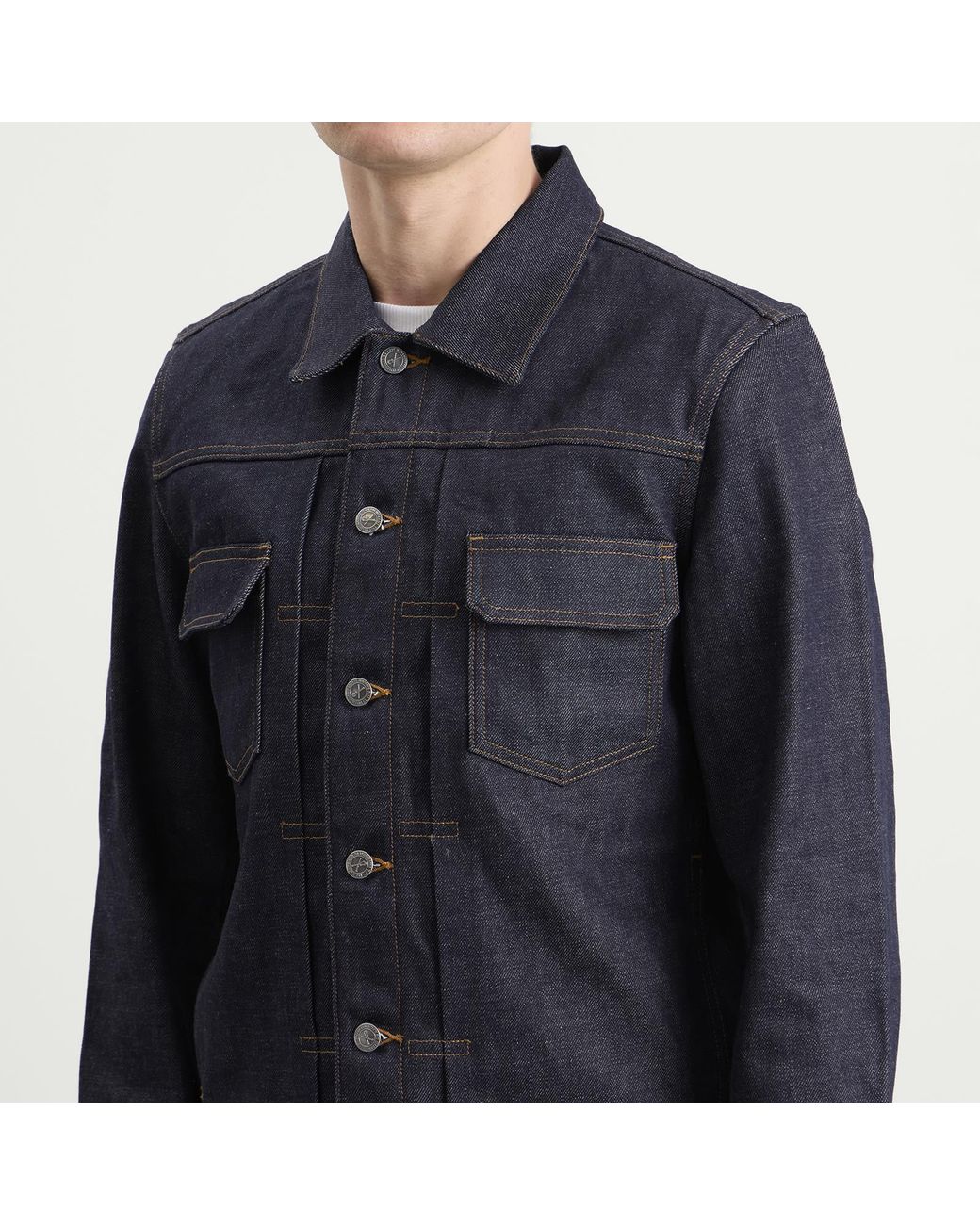 A.P.C. Blue Work Denim Jacket Indigo for men