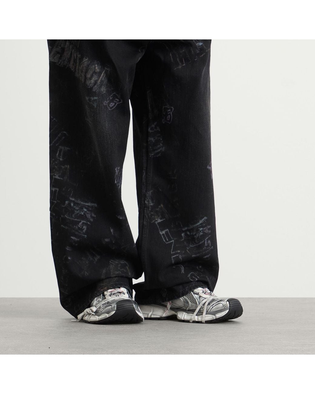 Balenciaga White 3Xl Split Logo Sneaker for men