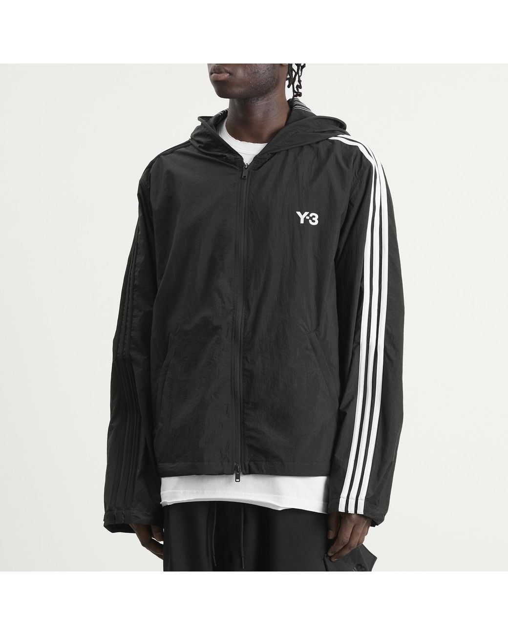 Y-3 Black Wired Hooded Jacket for men