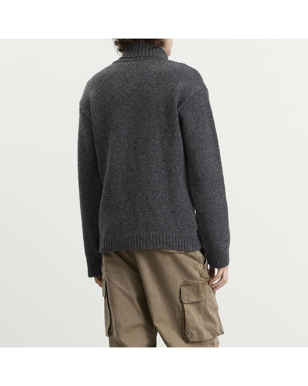 Our Legacy Blue Slub Twisted Wool Popover Turtleneck for men