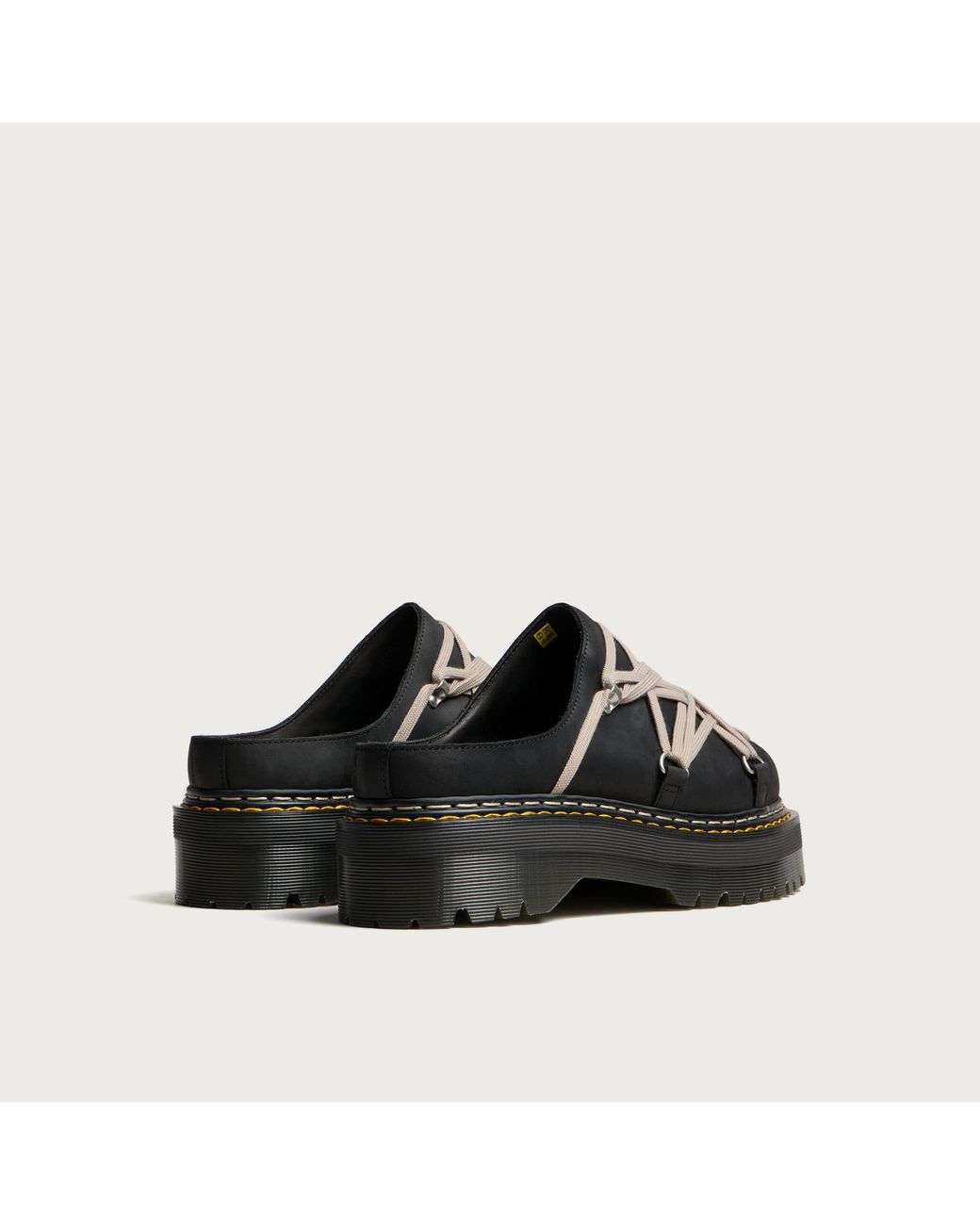 Rick Owens Black X Dr. Martens Quad Sole Megalace Mule for men