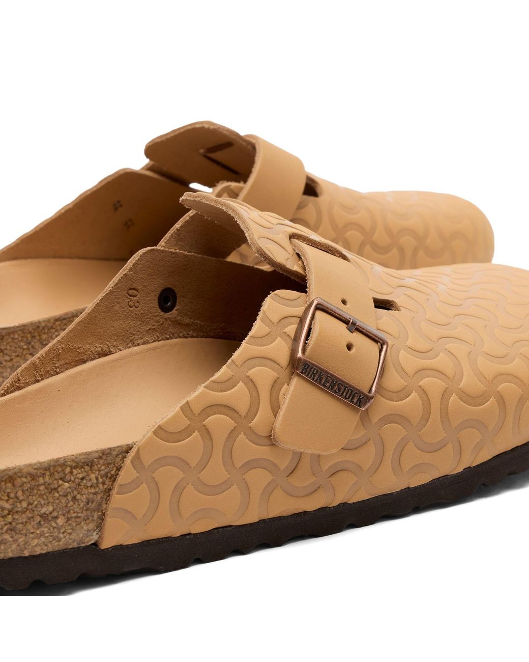 Birkenstock Brown Boston Bone Embossed for men