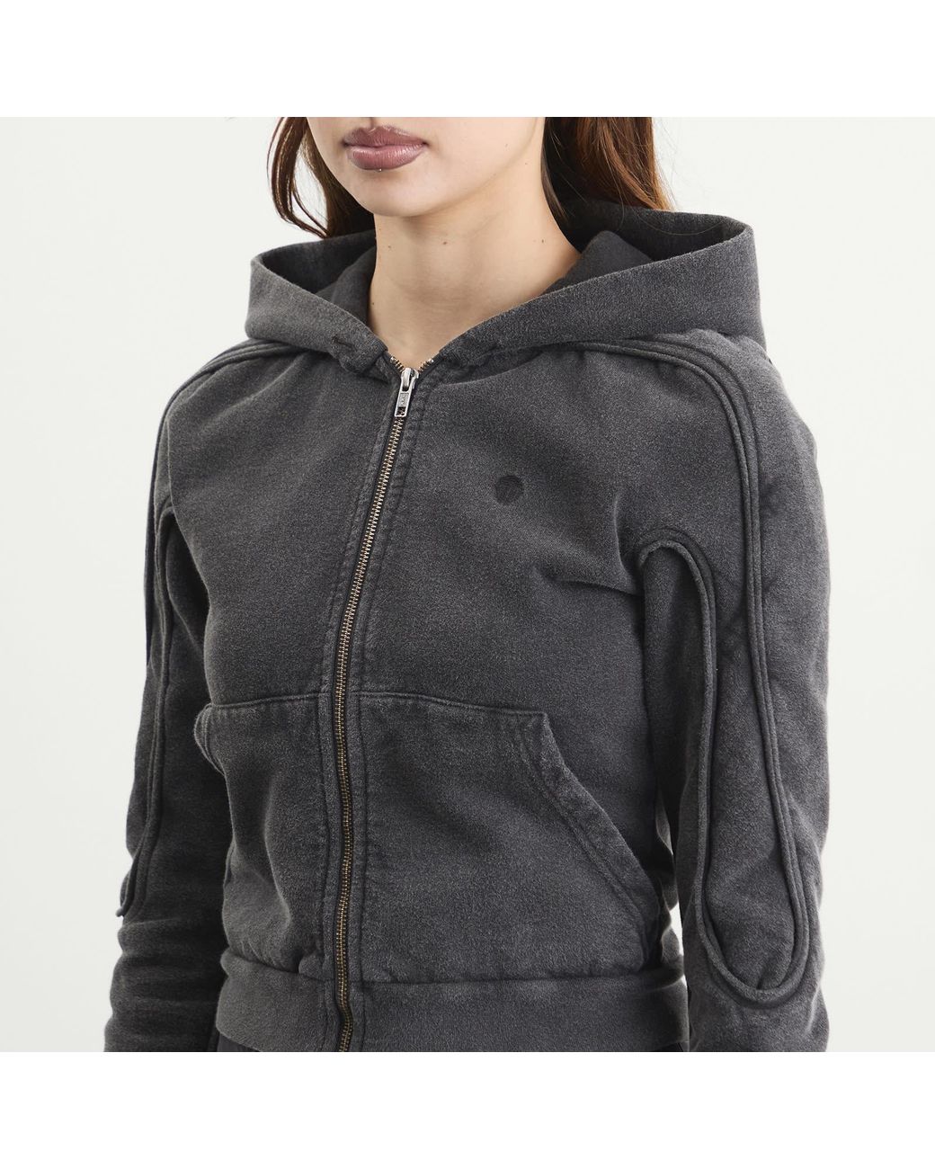OTTOLINGER Black Sutured Zip Hoodie