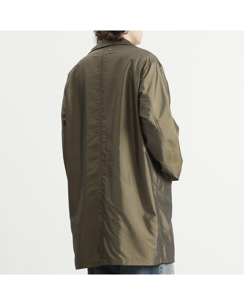 Maison Margiela Black Check Reversible Coat for men