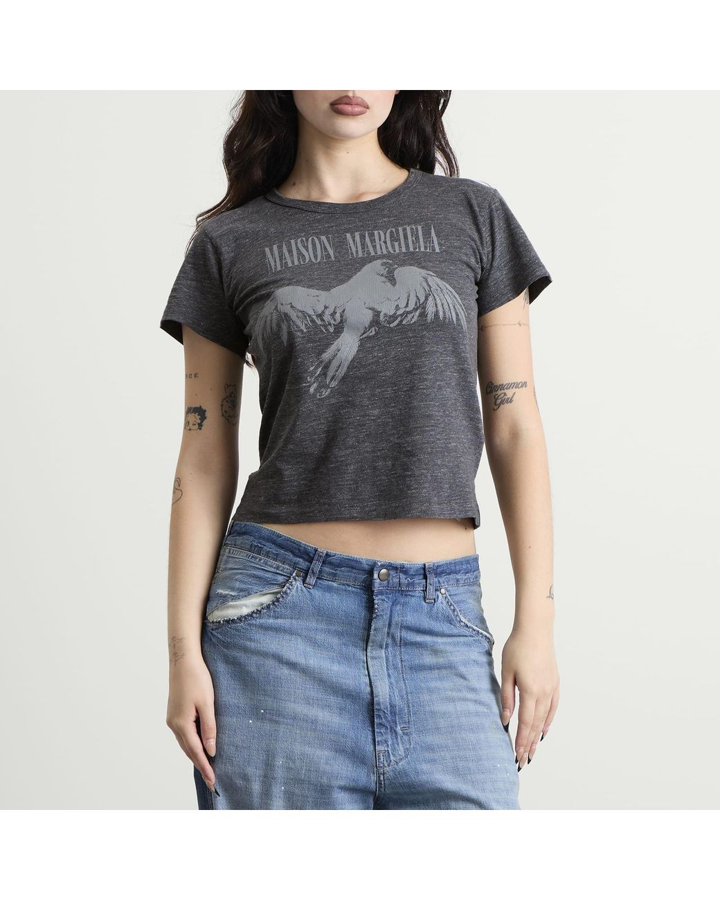 Maison Margiela Black Bird Fitted T-Shirt