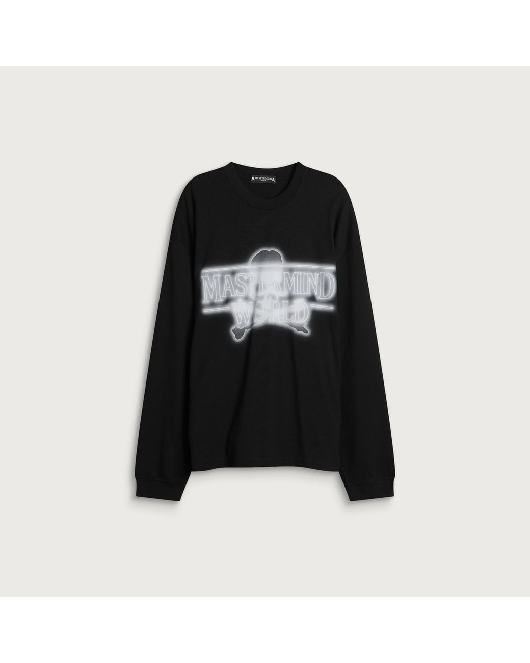 MASTERMIND WORLD Black Neon Logo Long Sleeve T-Shirt for men