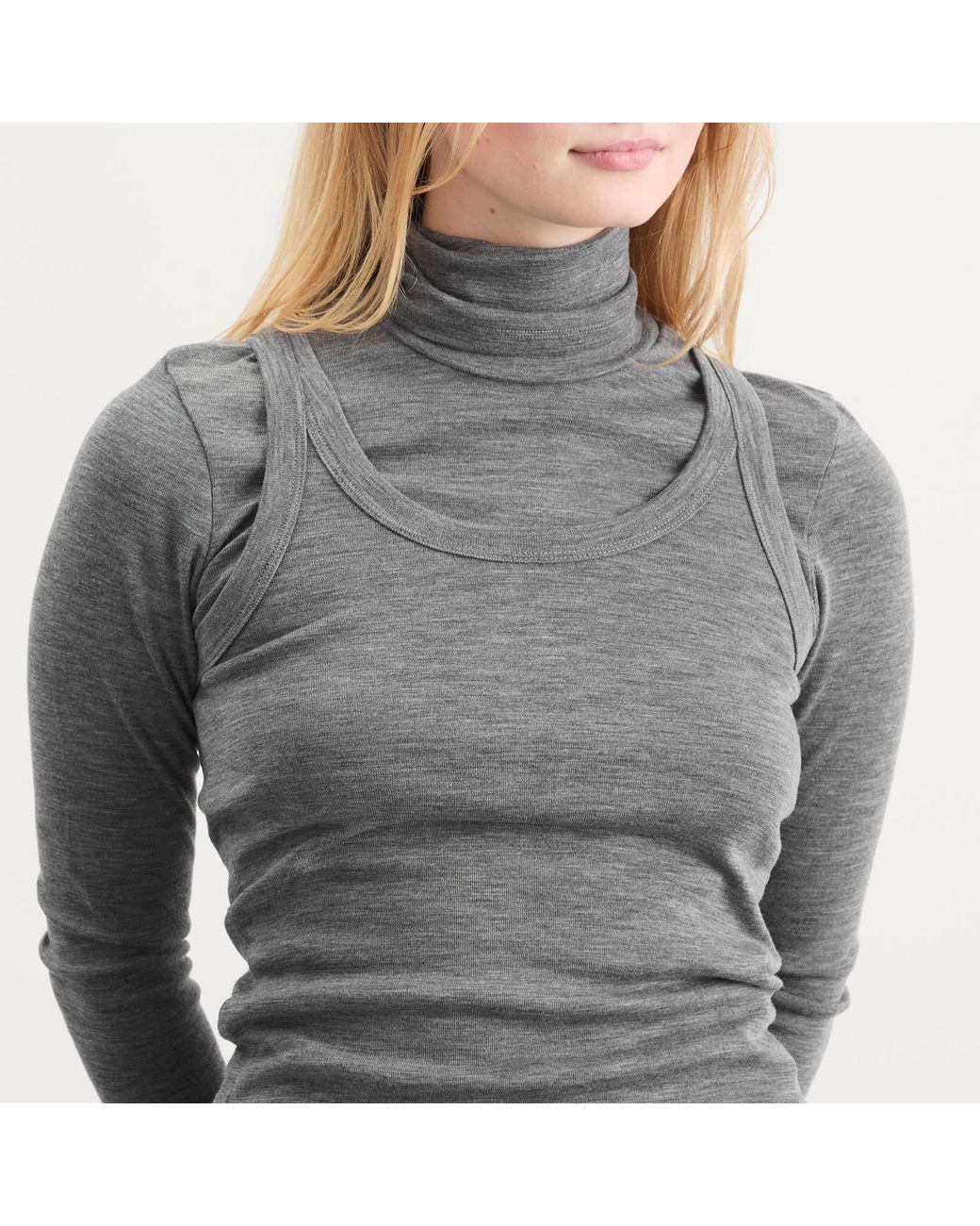 Rohe Gray Double-Layer Merino Jersey Style