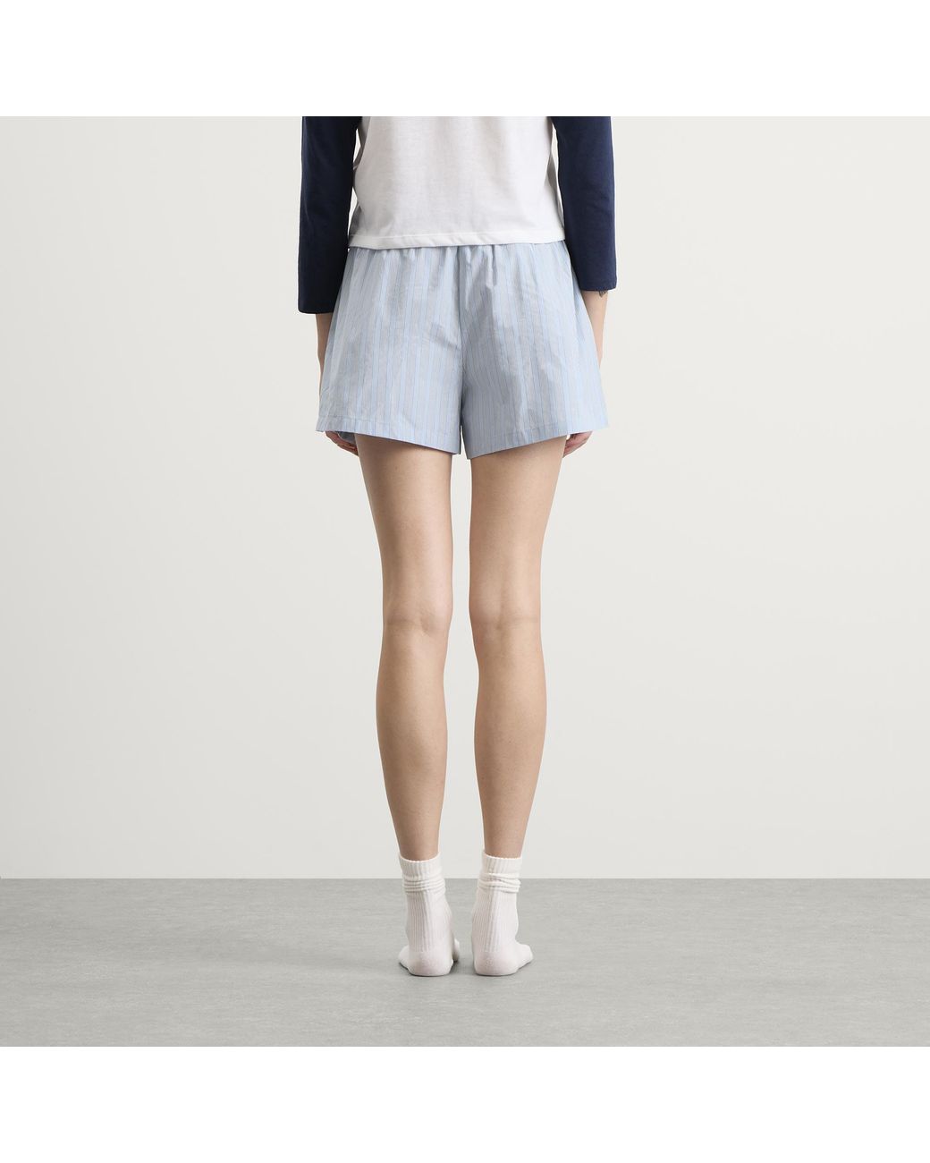 Calvin Klein Blue Covered Poplin Short
