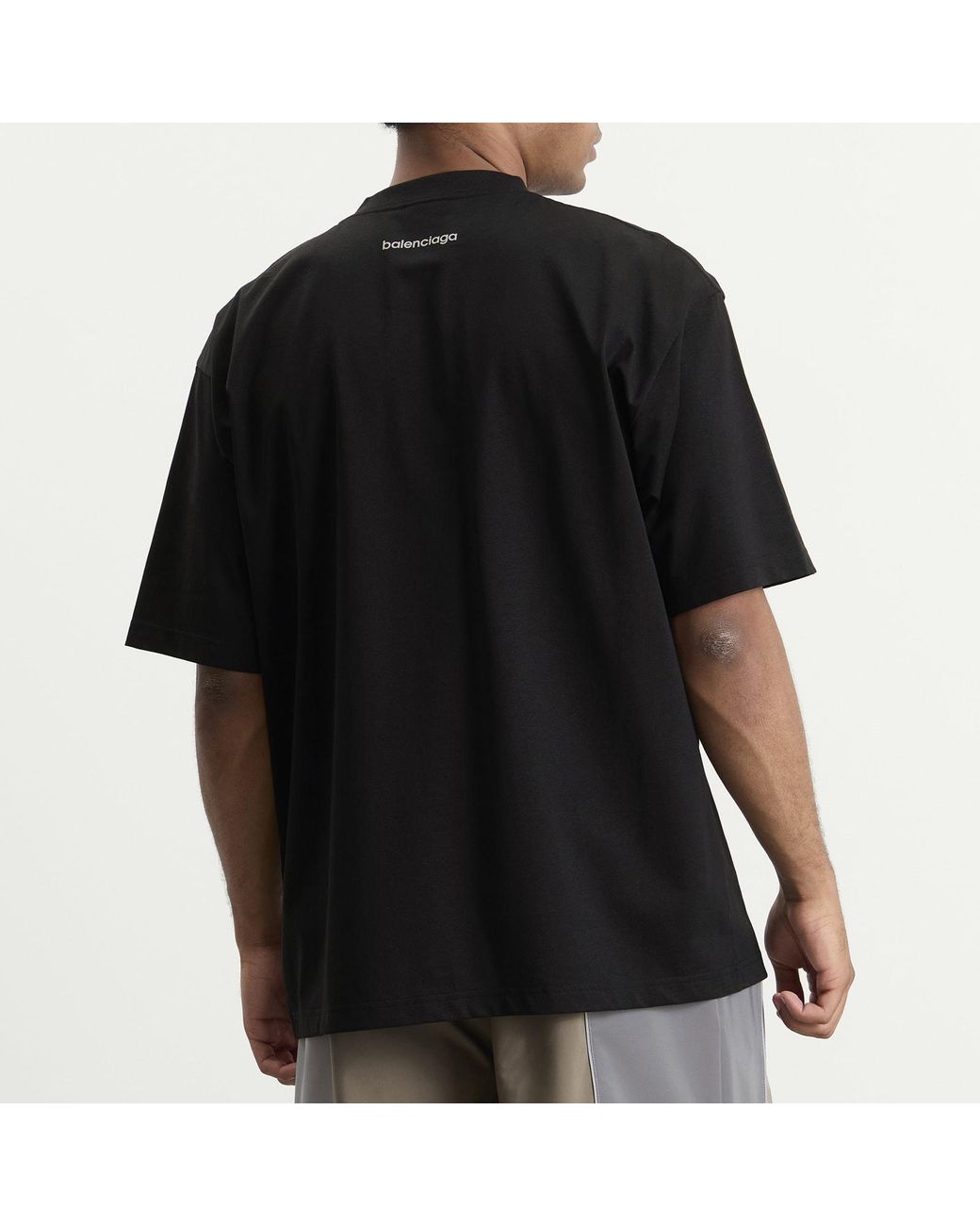 Balenciaga Black Logo T-Shirt for men