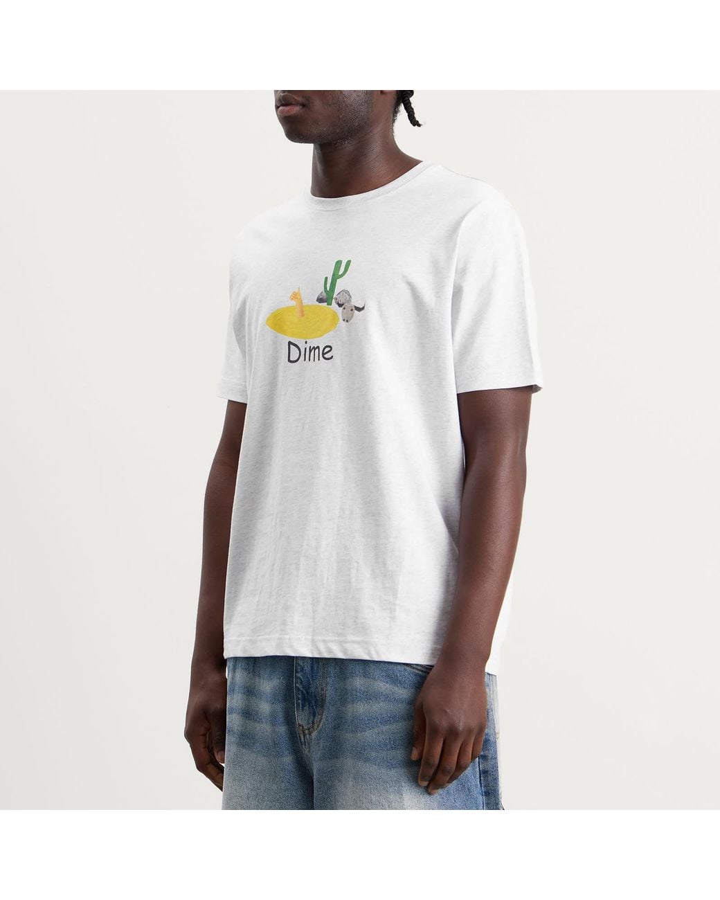 Dime White Quicksand T-Shirt for men