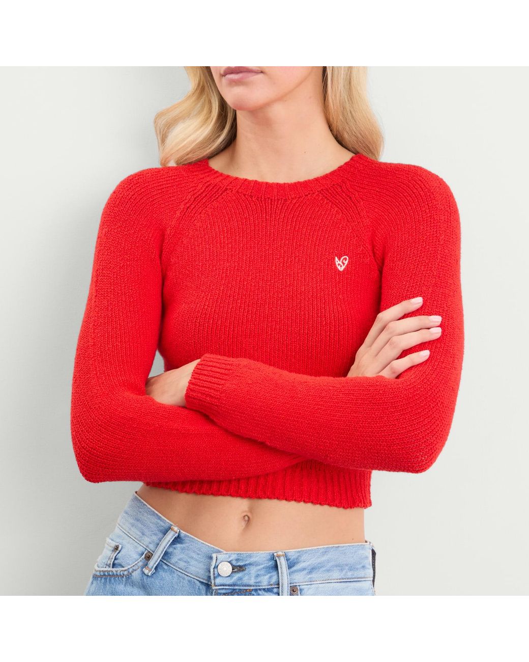 Acne Red Koshi Socks Ribs Sweater
