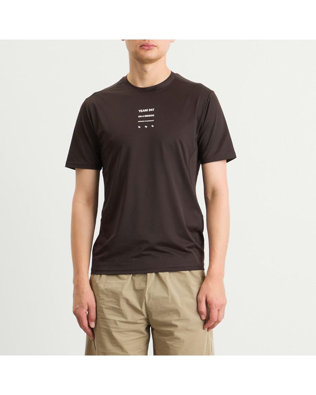 REPRESENT 247 Brown Short Sleeve Runner T-Shirt for men