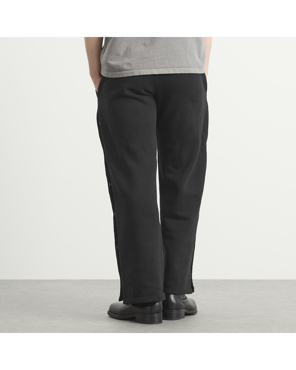 Les Tien Black Heavyweight Classic Snap Pant for men