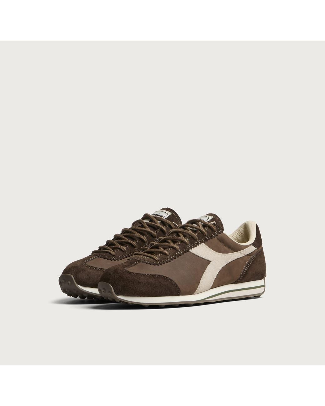 Diadora Brown Rally Waxed Sneaker for men