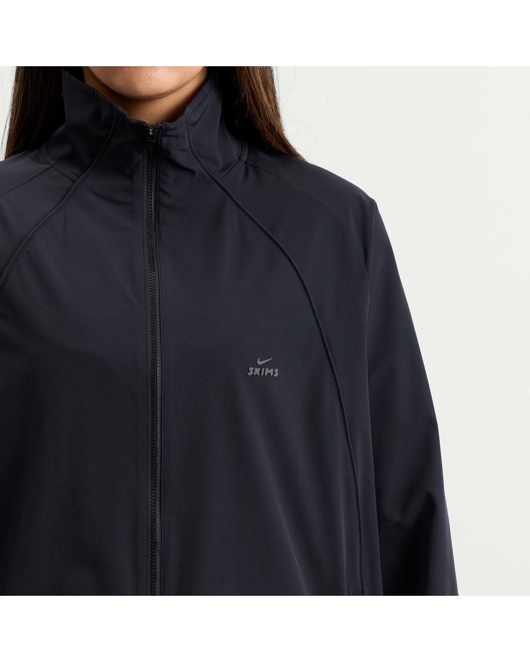 Nike X Skims Stretch Nylon Oversized Jacket in Blue | Lyst UK