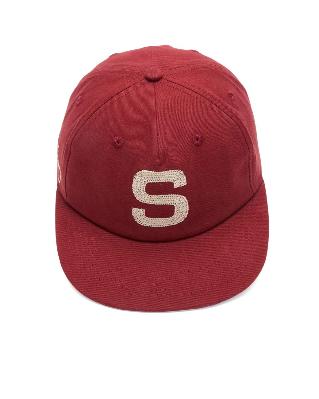 House Of Sunny Red Chain Stitch Emblem Cap