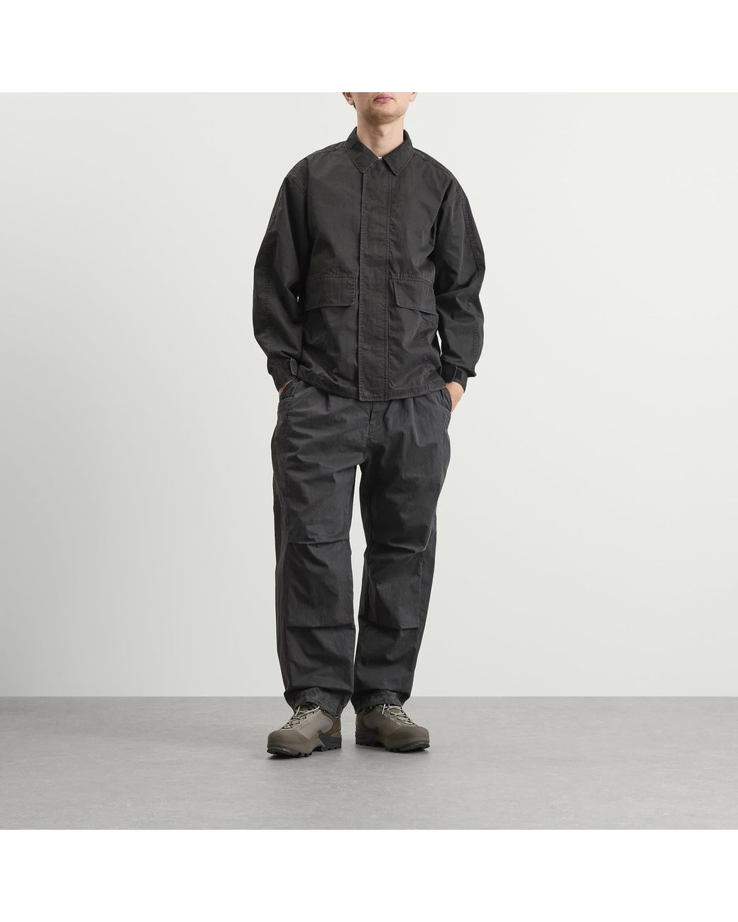 Snow Peak Black Pigment Washed Jacket for men
