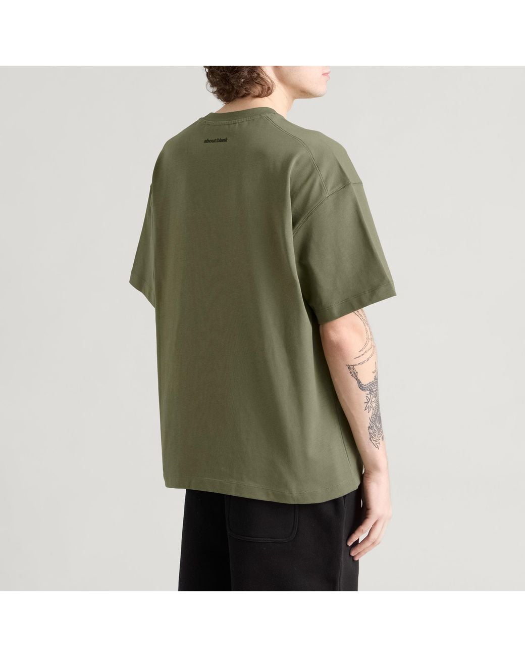 About Blank Green Monogram T-Shirt for men